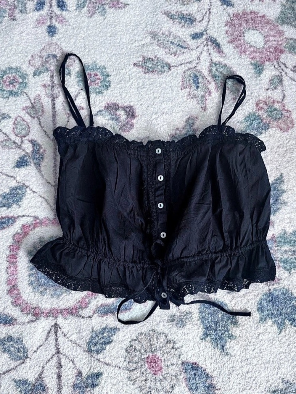 NWT Free People Black Crop Top Size Small